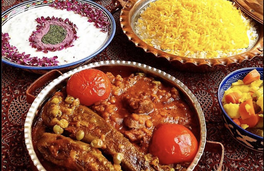 خورشت قیمه بادمجان / خوراک مرغ و بادمجان 