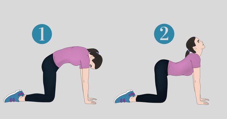 یکی دیگر از راه‌های درمان دیسک کمر با ورزش به صورت کششی بر روی زمین 