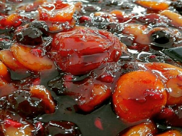 ترشی هفت میوه با رب انار