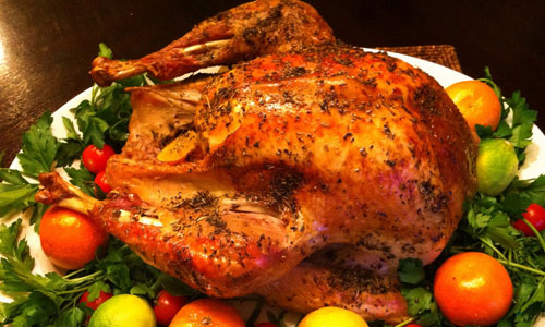 مرغ شکم پر با رب انار