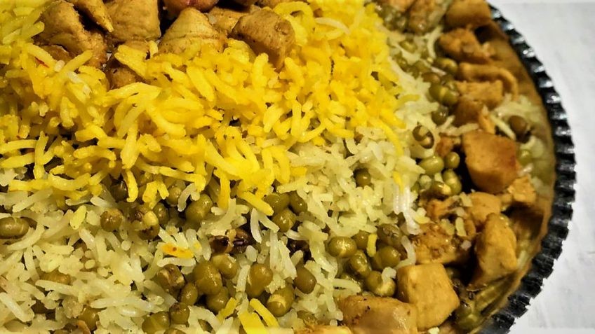 ماش پلو بدون گوشت