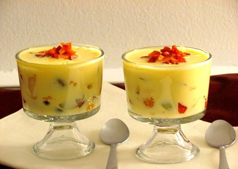 طرز تهیه کاسترد با بیسکویت و ژله