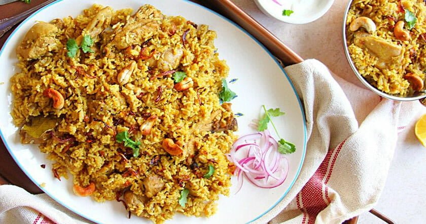 طرز پخت بریانی مرغ هندی 