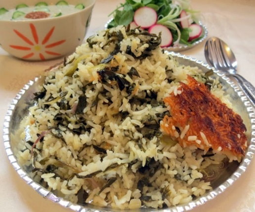 والک پلو با گوشت چرخ کرده