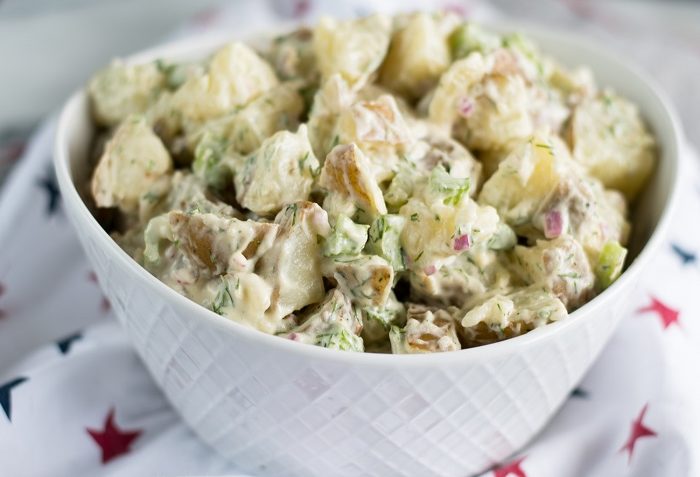 سالاد سیب زمینی با مرغ