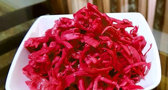 ترشی کلم قرمز رستورانی