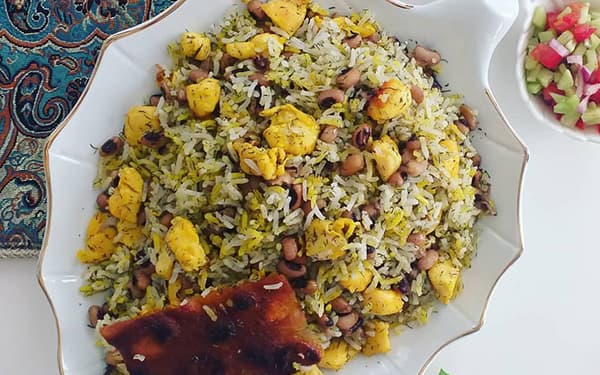 طرز تهیه پلو شوشتری با گوشت قلقلی 