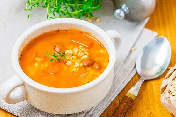 سوپ برای سرماخوردگی و گلودرد بدون مرغ