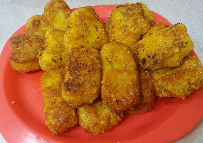 طرز تهیه سیب زمینی با پودر سوخاری