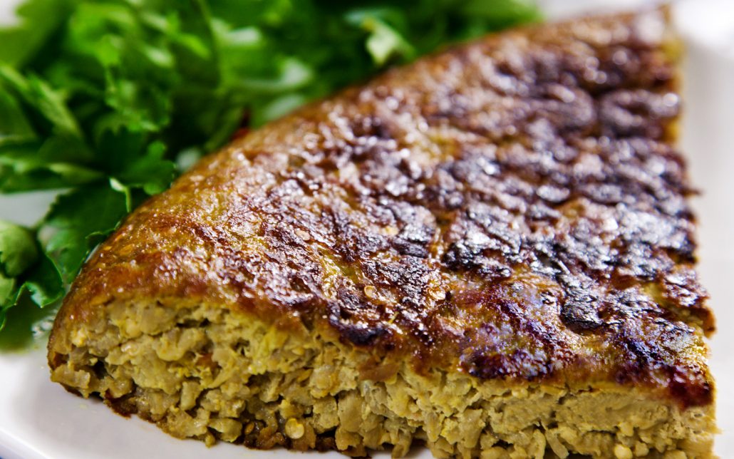 کوکو بادمجان و سیب زمینی