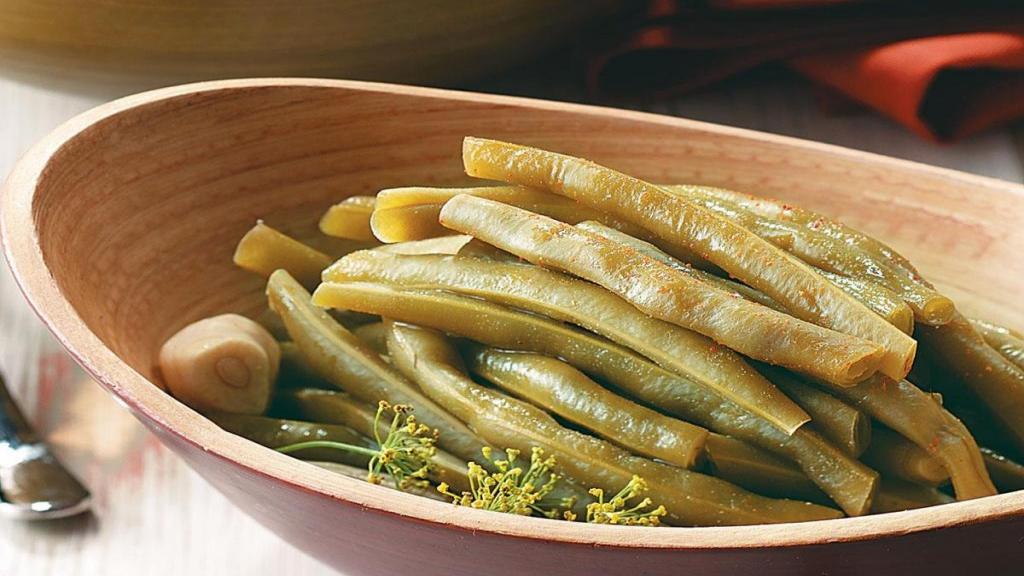 طرز تهیه ترشی لیته لوبیا سبز