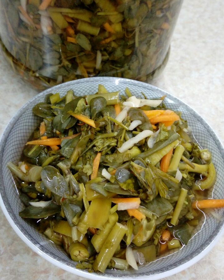 طرز تهیه ترشی خرفه مجلسی