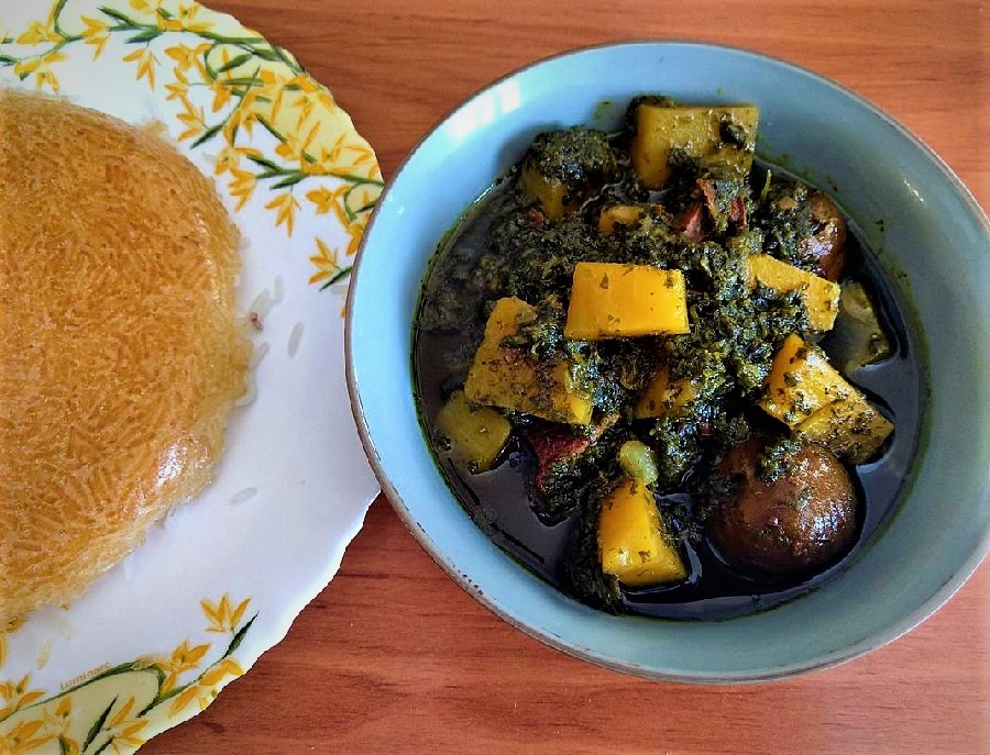 طرز تهیه خورش آلو گشنیز اهوازی