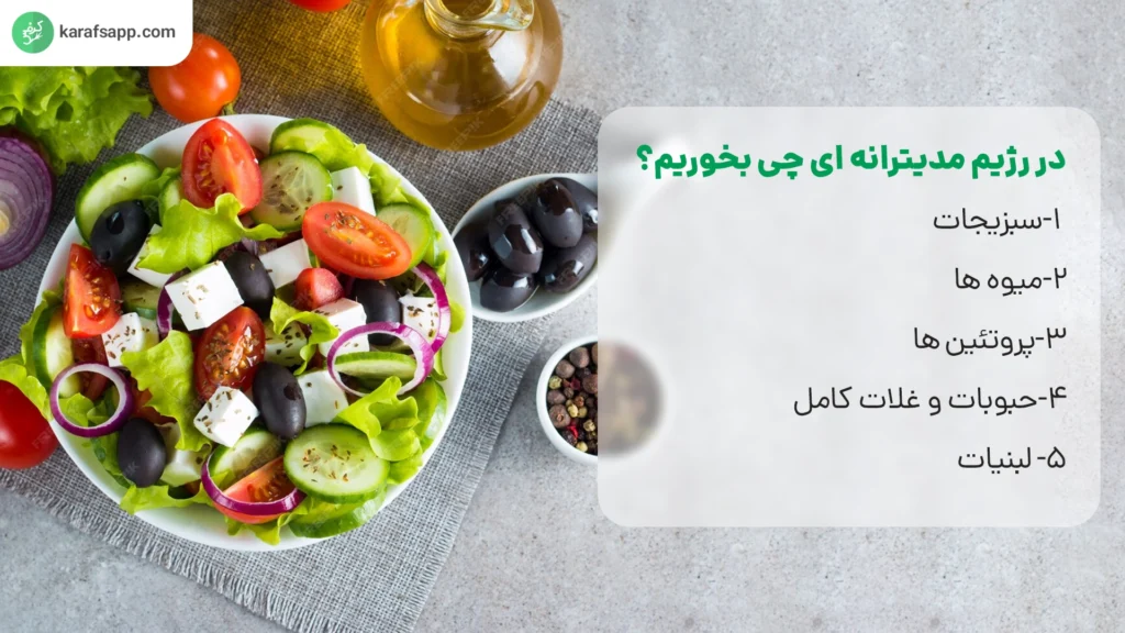 خوراکی های رژیم مدیترانه ای 30 روزه