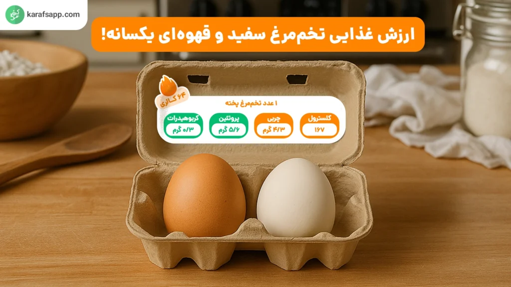 تفاوت تخم‌مرغ سفید و قهوه‌ای