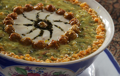 آش بلغور گندم بدون گوشت